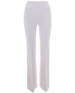 Elisabetta Franchi Regular Flat Front Pants - Gray