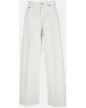 Haikure Ecru Wide-Leg Jeans - White