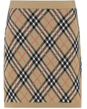 Burberry Checks Mini Skirt - Multicolour