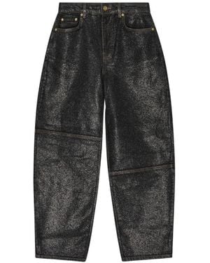 Ganni Organic Cotton Denim Jeans - Gray