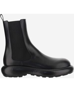 Jil Sander Leather Chelsea Boots - Black