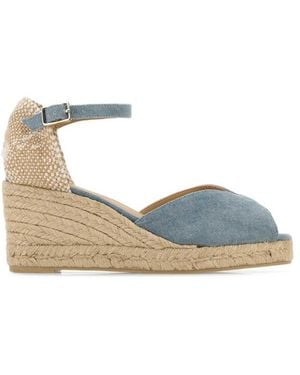 Castañer Ankle Strap Wedge Espadrilles - Blue