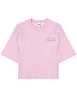 Baum und Pferdgarten Logo Crew Neck T-Shirt - Pink