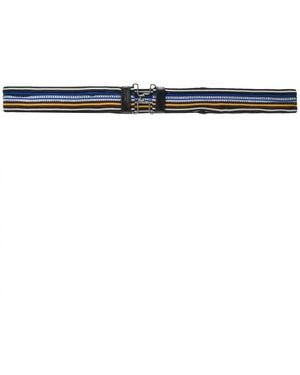 Prada Striped Belt - White