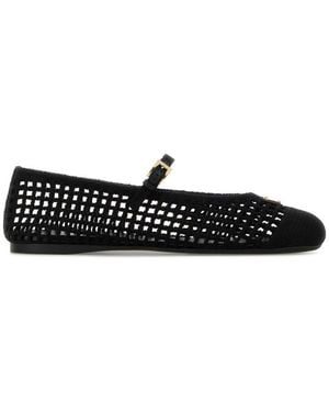 Prada Woven Ballet Flats - Black
