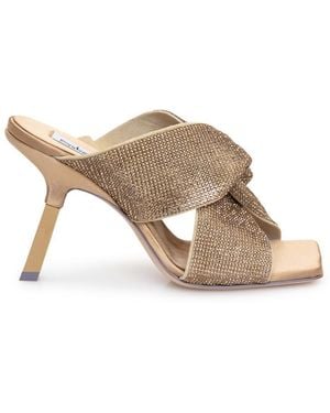 Sebastian Milano Embellished Heels - Natural
