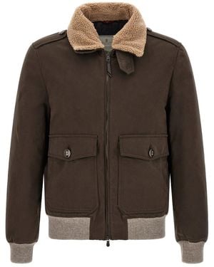 Brunello Cucinelli Shirt Collar Jacket - Brown