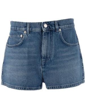 Moschino Solid Shorts - Blue