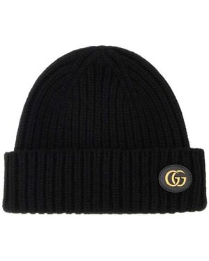 Gucci Logo Beanie Hat - Black