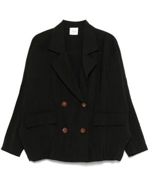 Alysi Double-Breasted Blazer - Black