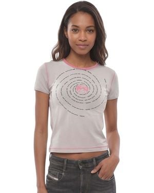 DIESEL Graphic Crew Neck T-Shirt - White