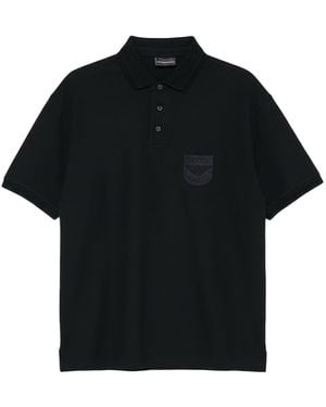 Emporio Armani Shirt Collar Polo - Black