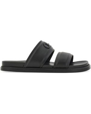 Ferragamo Slip On Sandals - Black