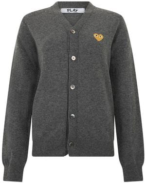 Comme des Garçons V Neck Cardigan - Gray