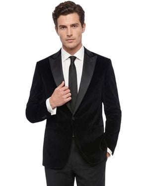 Corneliani Peaked Lapel Blazer - Black