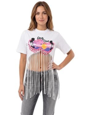 DSquared² Graphic Crew Neck T-Shirt - Gray