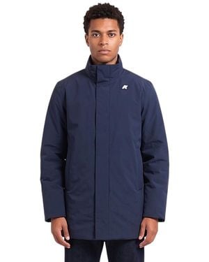K-Way Mock Collar Jacket - Blue