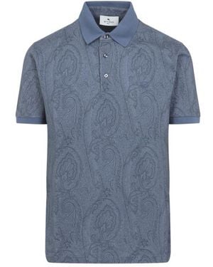 Etro Shirt Collar Polo - Blue