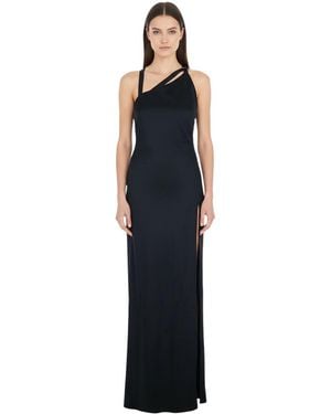 The Attico One Shoulder Maxi Dress - Blue