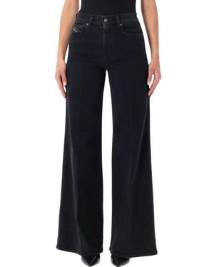 DIESEL Flared High Rise Jeans - Black