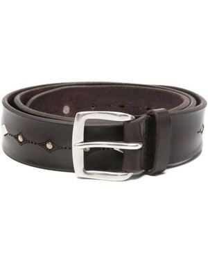 Orciani Studded Buckle Belt - Gray