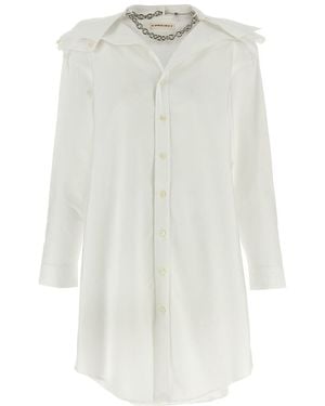 Y. Project Chemisier Dress With Asymmetric Collar - White