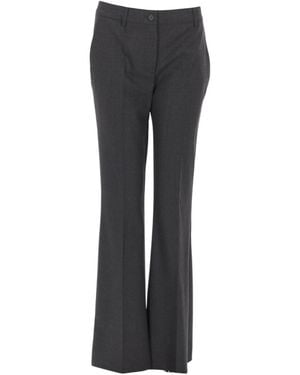 P.A.R.O.S.H. Tailored Flat Front Pants - Gray