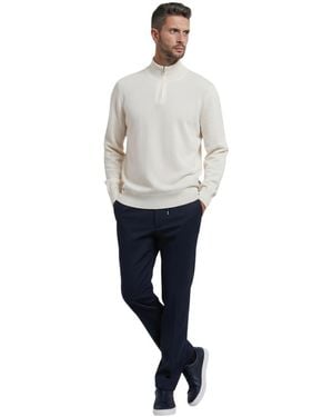BOSS Mock Collar Sweater - White