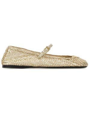 Prada Leather Ballet Flats - White