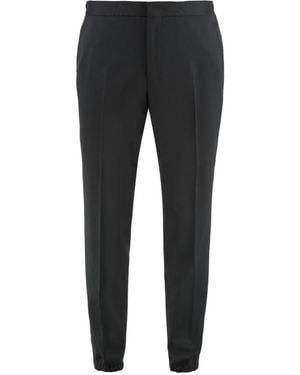 ZEGNA Flat Front Pants - Black