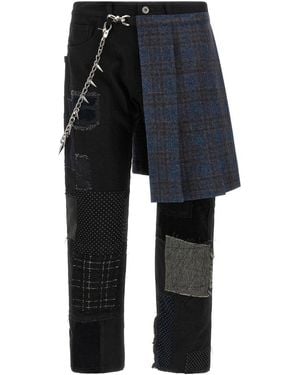 Junya Watanabe Straight Mid Rise Jeans - Blue