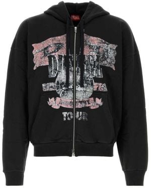 DIESEL Graphic Print Hoodie - Black