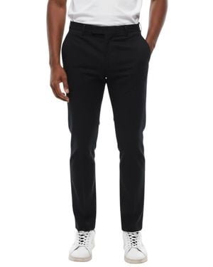 Corneliani Flat Front Chino Pants - Black