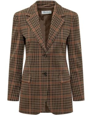 Max Mara Notched Lapel Blazer - Brown