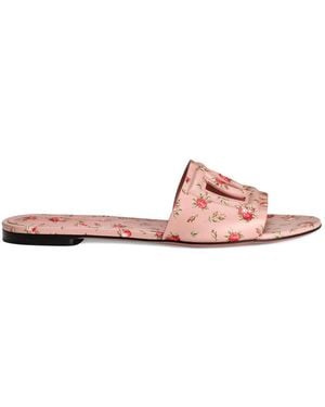 Dolce & Gabbana Floral Sandals - Pink
