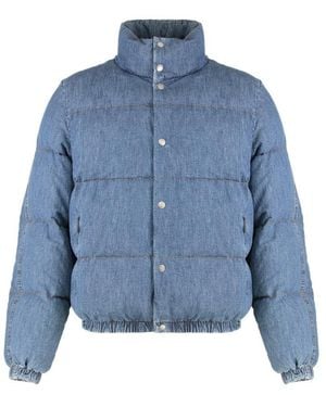 Dolce & Gabbana Mock Collar Jacket - Blue