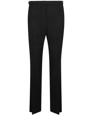 The Row Wool Straight Pants - Black