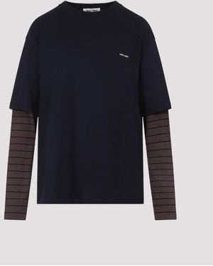 Miu Miu Layered T-Shirt - Blue