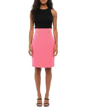 Balmain Knee Length Skirt - Red