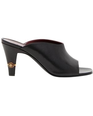 Versace Leather Heels - Black