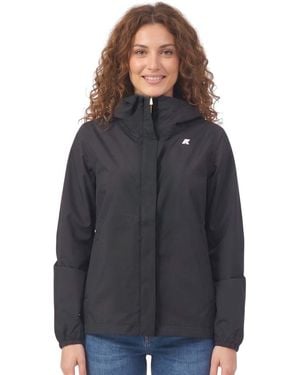 K-Way Logo Hood Jacket - Blue