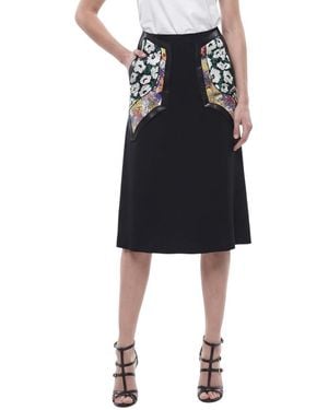 Stella McCartney Floral Midi Skirt - Black