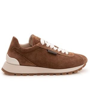 Brunello Cucinelli Lace Up Sneakers - Brown