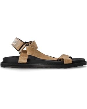Moschino Logo Sandals - Natural