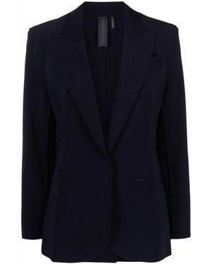 Norma Kamali Dark Single-Breasted Jacket - Blue