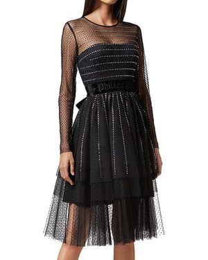 Philipp Plein Tulle Crystal Dress - Black