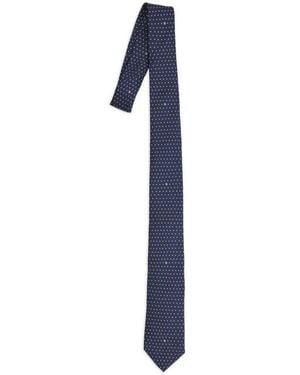 Fendi Dotted Silk Tie - Blue
