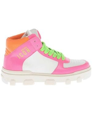 DSquared² Multi Colour Color-Block Trainers - Pink