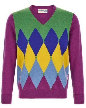 Ballantyne V Neck Sweater - Pink