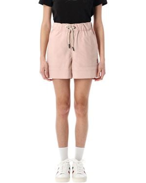 Moncler Technical Froissé Shorts - Pink